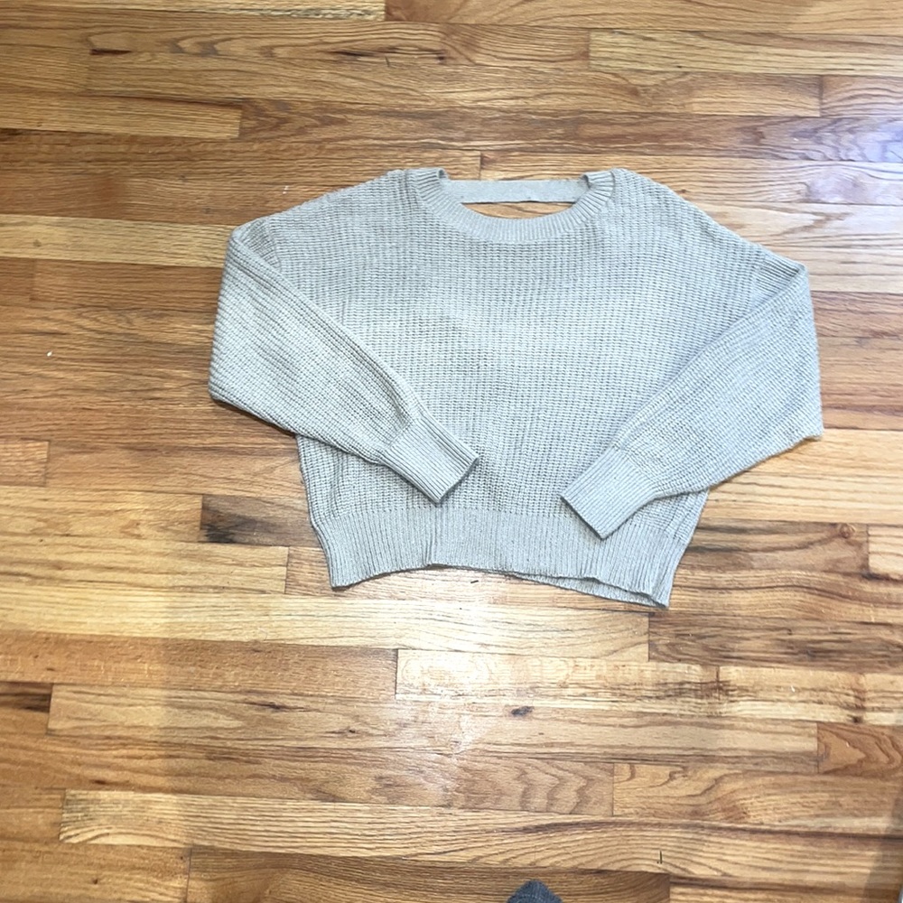 Express open back knit sweater size small